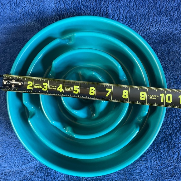 Outward Hound Fun Feeder Slo-Bowl Drop Large Teal 10.8" x 10.8" x 2"  - Set Of 2 - Picture 5 of 8